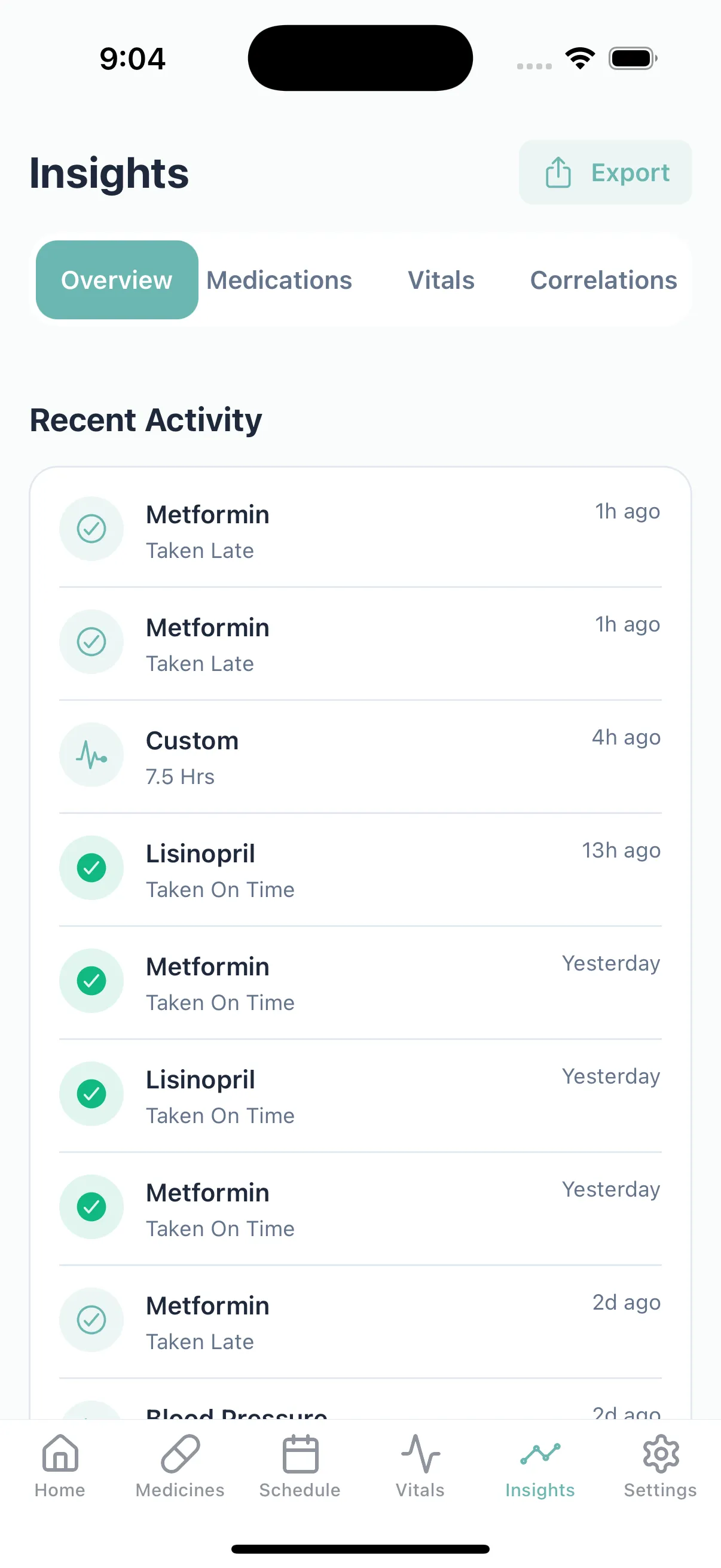 Detailed activity tracking