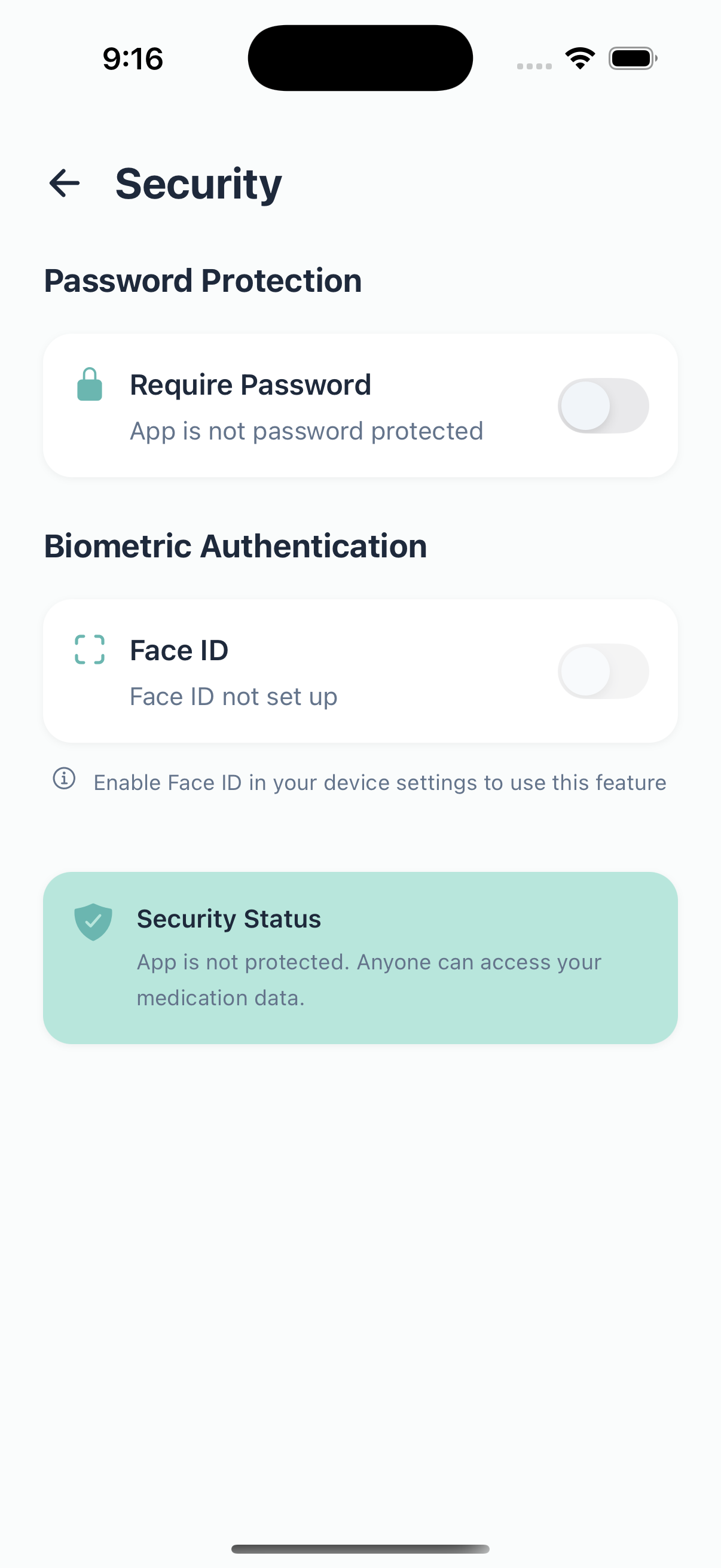 Privacy-first encrypted health data storage with offline access